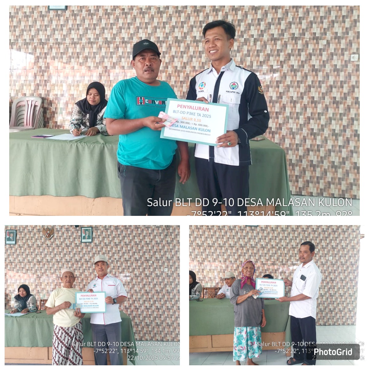 Pemdes Malasan Kulon melaksanakan Penyaluran BLT -DD SALUR 9-10 TA.2025